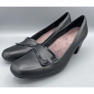 Clarks Everyday Black Leather Heels Womens 9